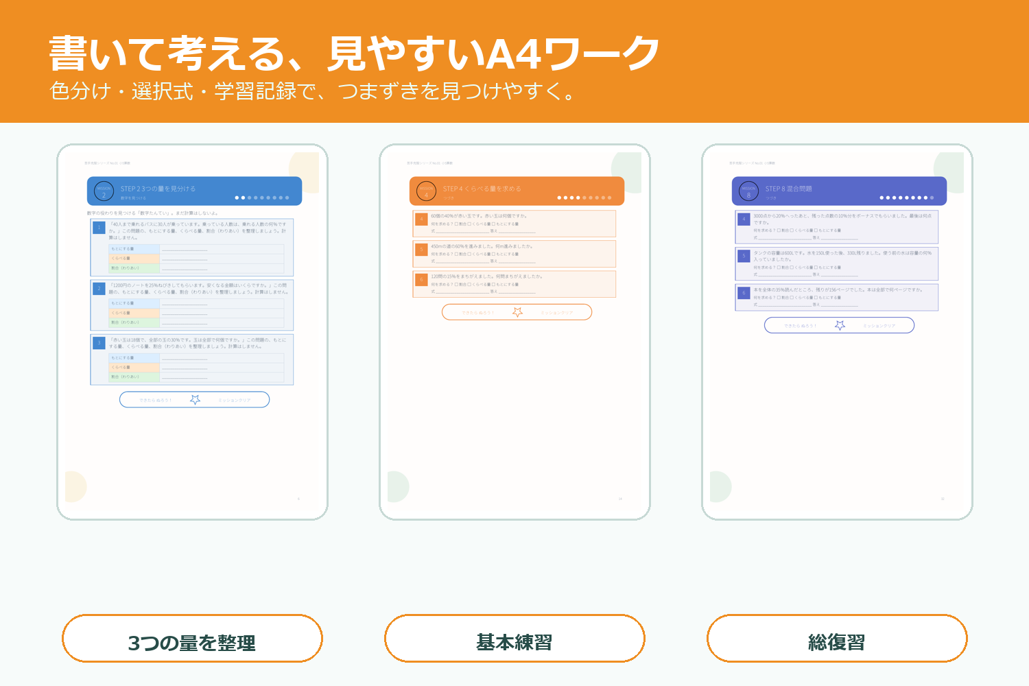 小5算数 どっちの式？割合ミッション｜全96問・9ステップ・答えと考え方つき - 画像 (4)